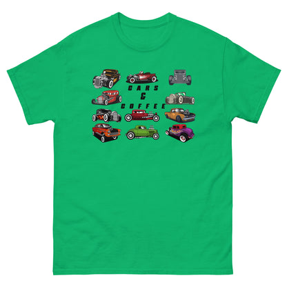 cars and coffee tee