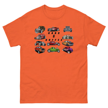 cars and coffee tee